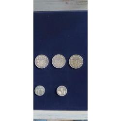 5 zilveren munten